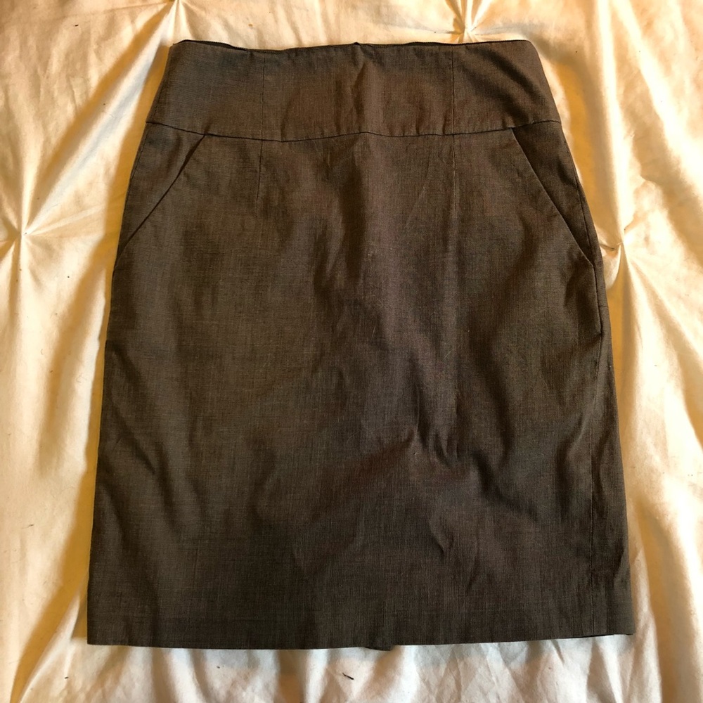 Dark Grey Pencil Skirt